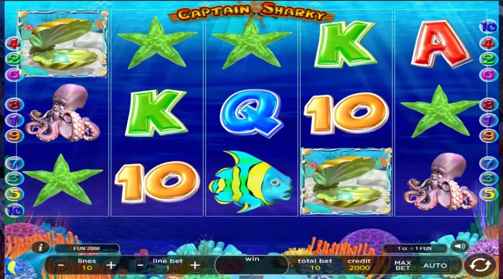 1xBet Malaysia 的《Captain Sharky》老虎机游戏