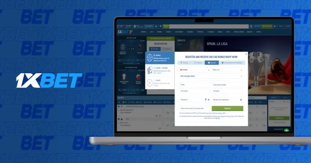 1xBet Malaysia registration process