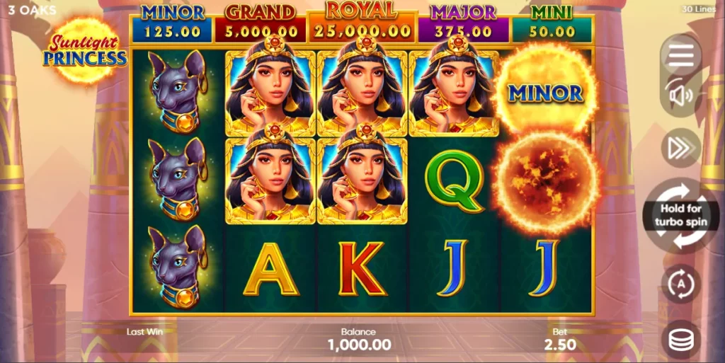 Sunlight Princess slot game at 1xBet Malaysia